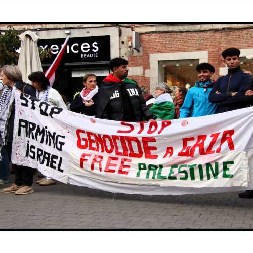 2025-10-02 - Namur : rassemblement contre l'interception de la Global Sumud Flotilla