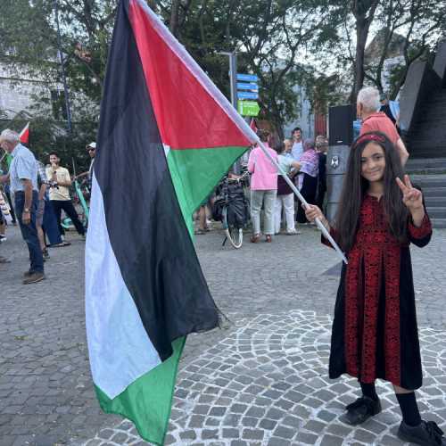 2025-08-18, Parlement de Wallonie à Namur : Stop génocide à Gaza : Photo Gaza-Palestine.org
