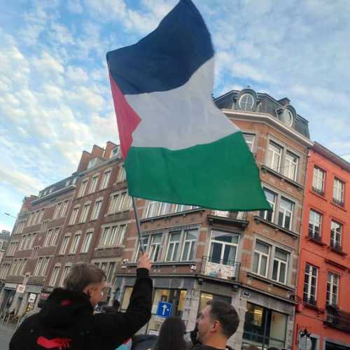 2025-10-02 - Namur : rassemblement contre l'interception de la Global Sumud Flotilla