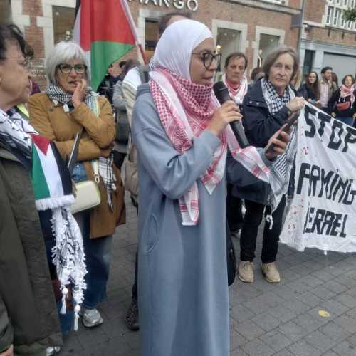 2025-10-02 - Namur : rassemblement contre l'interception de la Global Sumud Flotilla